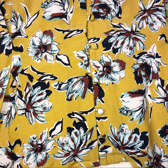 Only Mustard & Navy floral top - Picture 3 of 12